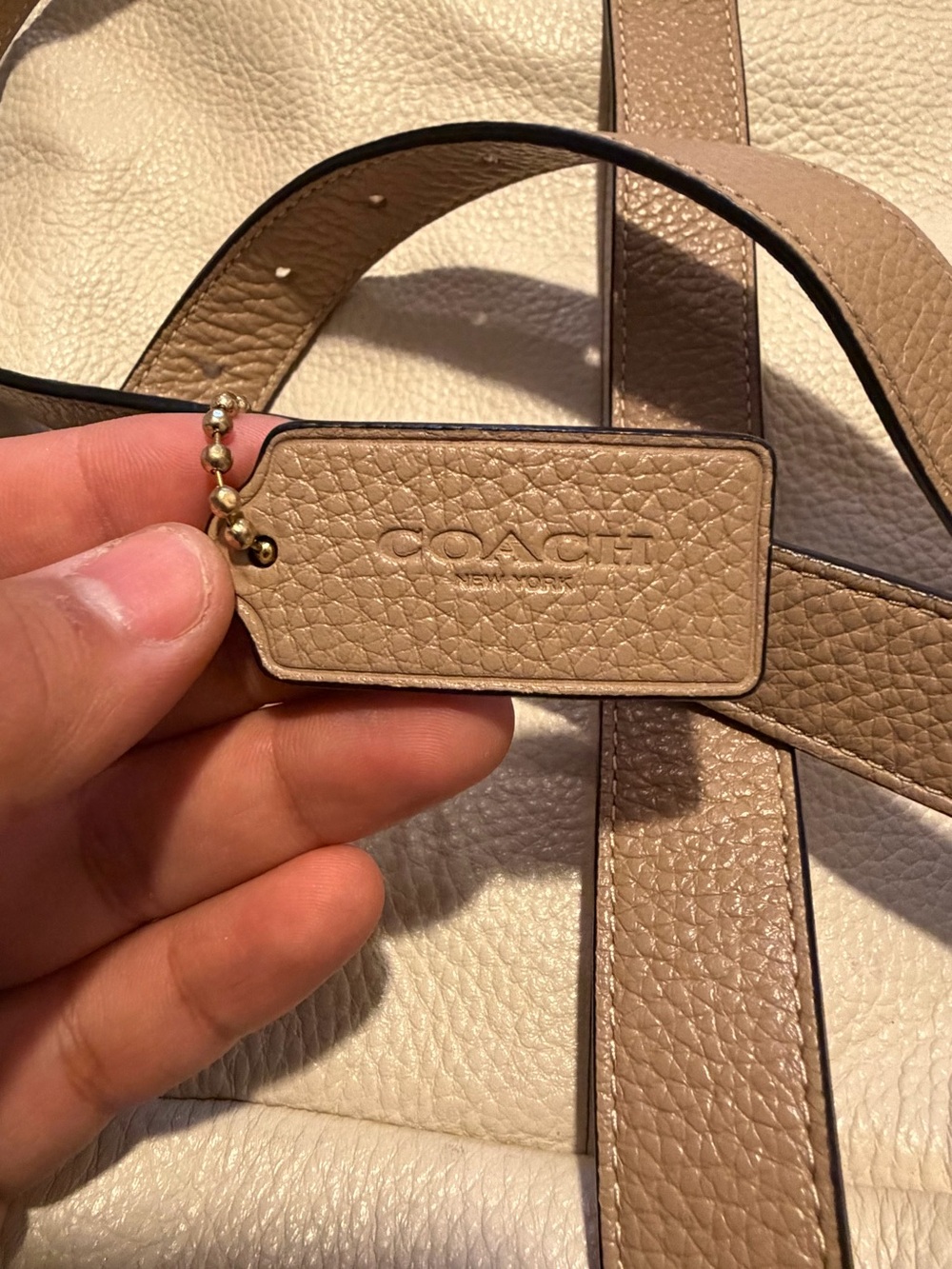 Coach Pennie Women's Backpack in Tan, Black and Cream - Picture 6 of 6